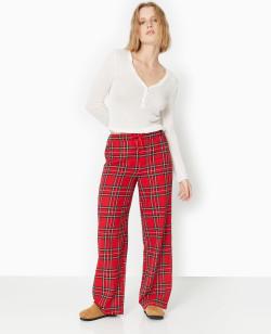 Pantalon de pyjama à carreaux Femme - Couleur rouge - Taille L - Pantalon Femme - PIMKIE