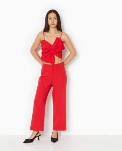 Pantalon droit Femme - Couleur rouge - Taille 36 - Pantalon Femme - PIMKIE