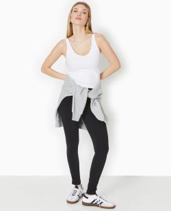 Legging en maille extensible Femme - Couleur noir - Taille L - Pantalon Femme - PIMKIE