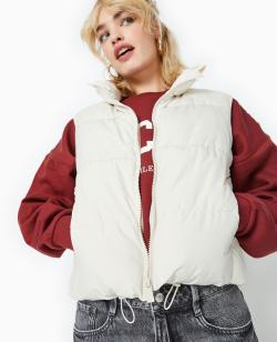 Doudoune sans manches Femme - Couleur blanc - Taille M - Manteau et Blouson Femme - PIMKIE
