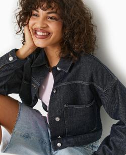 Veste en jean courte Femme - Couleur bleu - Taille S - Veste et Blazer Femme - PIMKIE