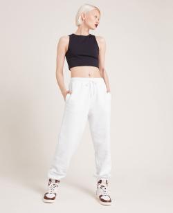 Pantalon de jogging en molleton Femme - Couleur blanc - Taille XS - Pantalon Femme - PIMKIE