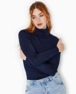 Pull à col roulé Femme - Couleur bleu - Taille L - Pull et Gilet Femme - PIMKIE