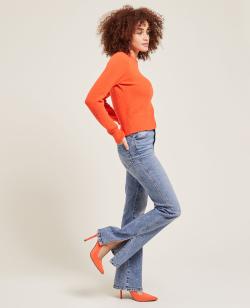 Pull col rond maille mousseuse Femme - Couleur orange - Taille S - Pull et Gilet Femme - PIMKIE