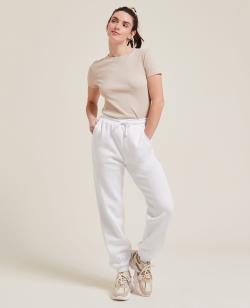 Pantalon de jogging en molleton Femme - Couleur blanc - Taille S - Pantalon Femme - PIMKIE