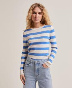 Pull moulant col rond Femme - Couleur bleu - Taille M - Pull et Gilet Femme - PIMKIE