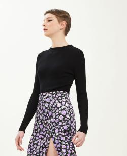Pull col rond maille côtelée Femme - Couleur noir - Taille L - Pull et Gilet Femme - PIMKIE