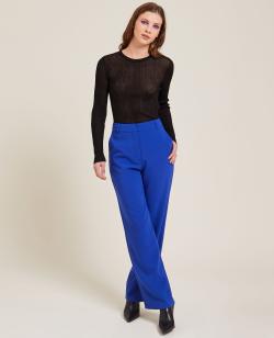 Pull maille côtelée transparente Femme - Couleur noir - Taille M - Pull et Gilet Femme - PIMKIE