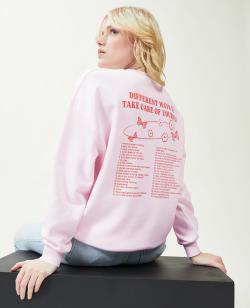 Sweat oversize col rond Femme - Couleur violet - Taille XS - Sweat Femme - PIMKIE