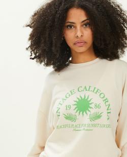 Sweat col rond Femme - Couleur marron - Taille XS - Sweat Femme - PIMKIE