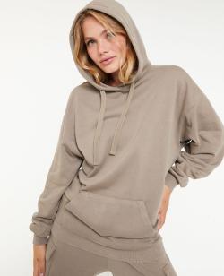 Sweat capuche oversize effet lavé Femme - Couleur marron - Taille L - Sweat Femme - PIMKIE
