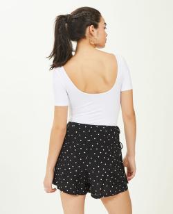 Body manches courtes décolleté dos Femme - Couleur blanc - Taille XS - T-shirt et Top Femme - PIMKIE