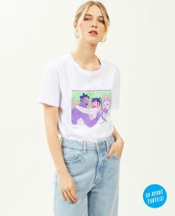 T-shirt pimkie X En avant toute(s) Femme - Couleur blanc - Taille L - T-shirt et Top Femme - PIMKIE