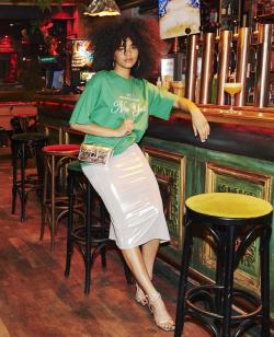 T-shirt oversize avec print Femme - Couleur vert - Taille XS - T-shirt et Top Femme - PIMKIE