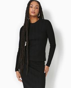 Pull fin en maille côtelée Femme - Couleur noir - Taille L - Pull et Gilet Femme - PIMKIE
