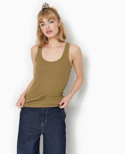 Débardeur en maille côtelée Femme - Couleur vert - Taille XL - T-shirt et Top Femme - PIMKIE