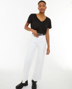 T-shirt oversize col V Femme - Couleur noir - Taille XL - T-shirt et Top Femme - PIMKIE