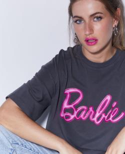 T-shirt oversize BARBIE Femme - Couleur gris - Taille M - T-shirt et Top Femme - PIMKIE