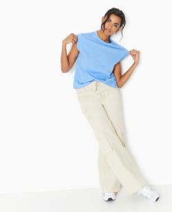 T-shirt oversize sans manches Femme - Couleur bleu - Taille S - T-shirt et Top Femme - PIMKIE