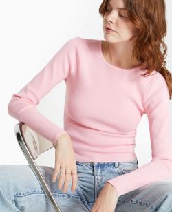 Pull fin avec dos-nu Femme - Couleur rose - Taille M - Pull et Gilet Femme - PIMKIE