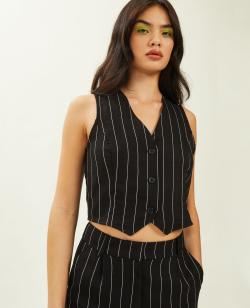 Gilet barman Femme - Couleur noir - Taille M - Pull et Gilet Femme - PIMKIE