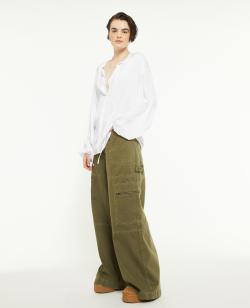 Blouse oversize avec lien à nouer Femme - Couleur blanc - Taille XL - Blouse et Chemise Femme - PIMKIE