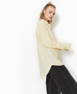 Chemise oversize unie Femme - Couleur marron - Taille XL - Chemise et Blouse Femme - PIMKIE
