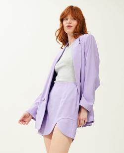 Jupe courte fente croisée Femme - Couleur violet - Taille 38 - Jupe Femme - PIMKIE