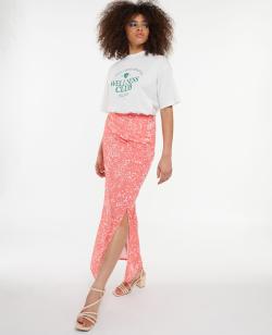 Jupe longue avec boutons et fente Femme - Couleur orange - Taille 38 - Femme - PIMKIE