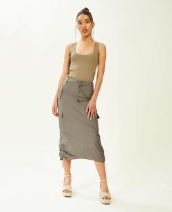 Jupe parachute Femme - Couleur vert - Taille 40 - Jupe Femme - PIMKIE