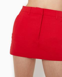 Mini jupe-short en tissu extensible Femme - Couleur rouge - Taille 34 - Jupe Femme - PIMKIE