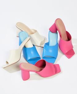 Mules à talons Femme - Couleur bleu - Taille 38 - Mules Femme - PIMKIE