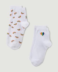 Lot de 2 paires de chaussettes courtes