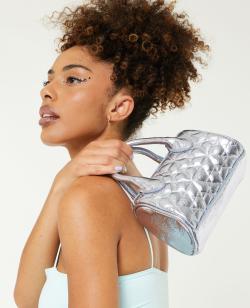 Mini sac bowling en simili matelassé