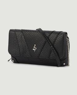 Sac pochette effet serpent avec chaine