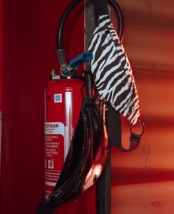 Sac banane avec anneau motif zèbre