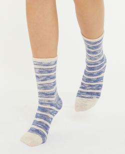 Paire de chaussettes bicolores effet rayé