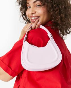 Mini sac rigide forme demi-lune