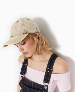 Casquette en jean délavé