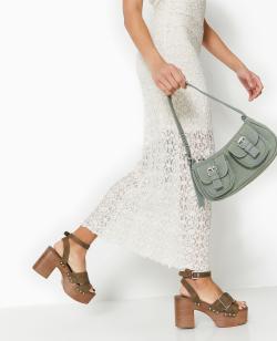 Sac multipoche en jean effet dirty