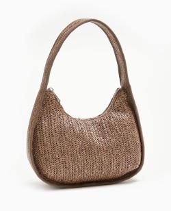 Sac demi-lune en raphia