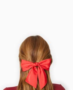 Barrette avec nœud satiné