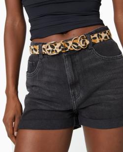 Ceinture façon pelage léopard