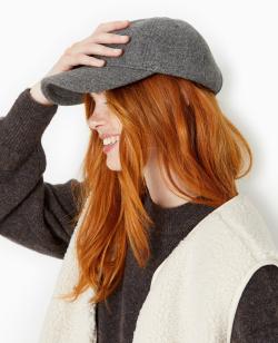 Casquette effet drap de laine