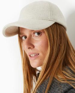 Casquette effet drap de laine