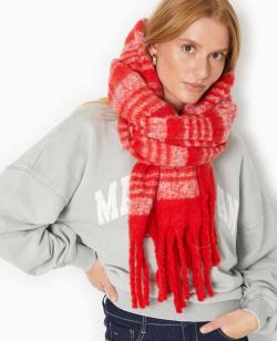 Echarpe en maille extra douce avec franges