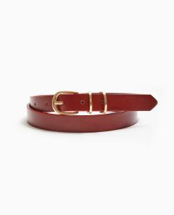 Ceinture fine avec boucle dorée
