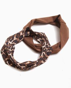 Lot de 2 bandeaux en maille côtelée