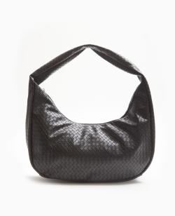 Grand sac porté épaule en simili effet tressé