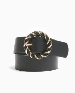 Ceinture avec boucle ronde effet torsadé